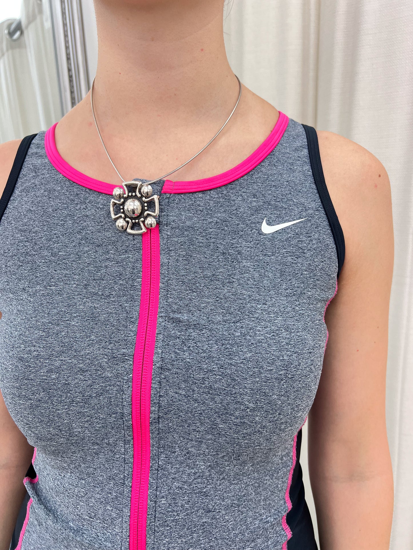 Grey & Pink Sports Tank