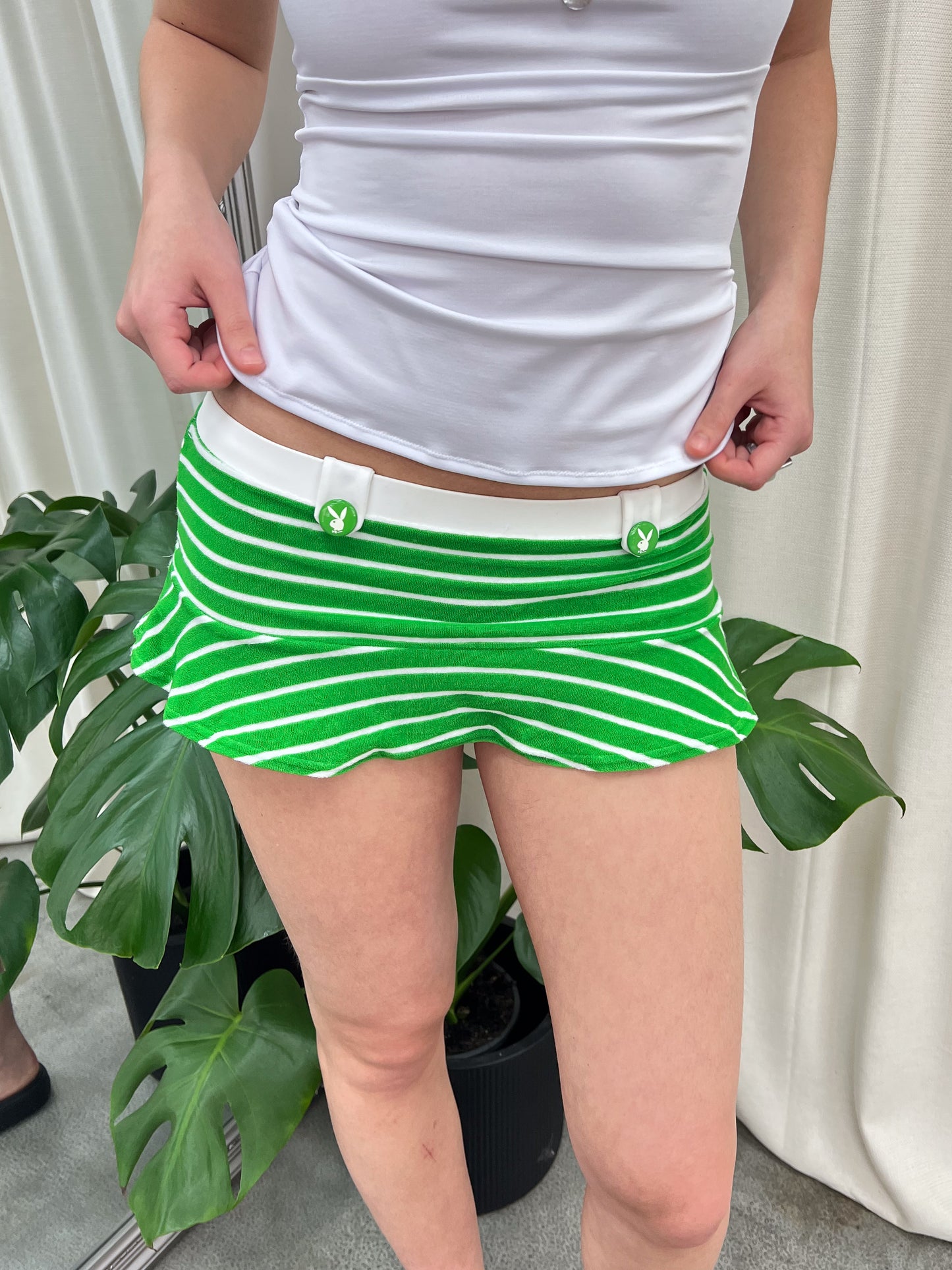 Playboy Stripe Swim Skirt