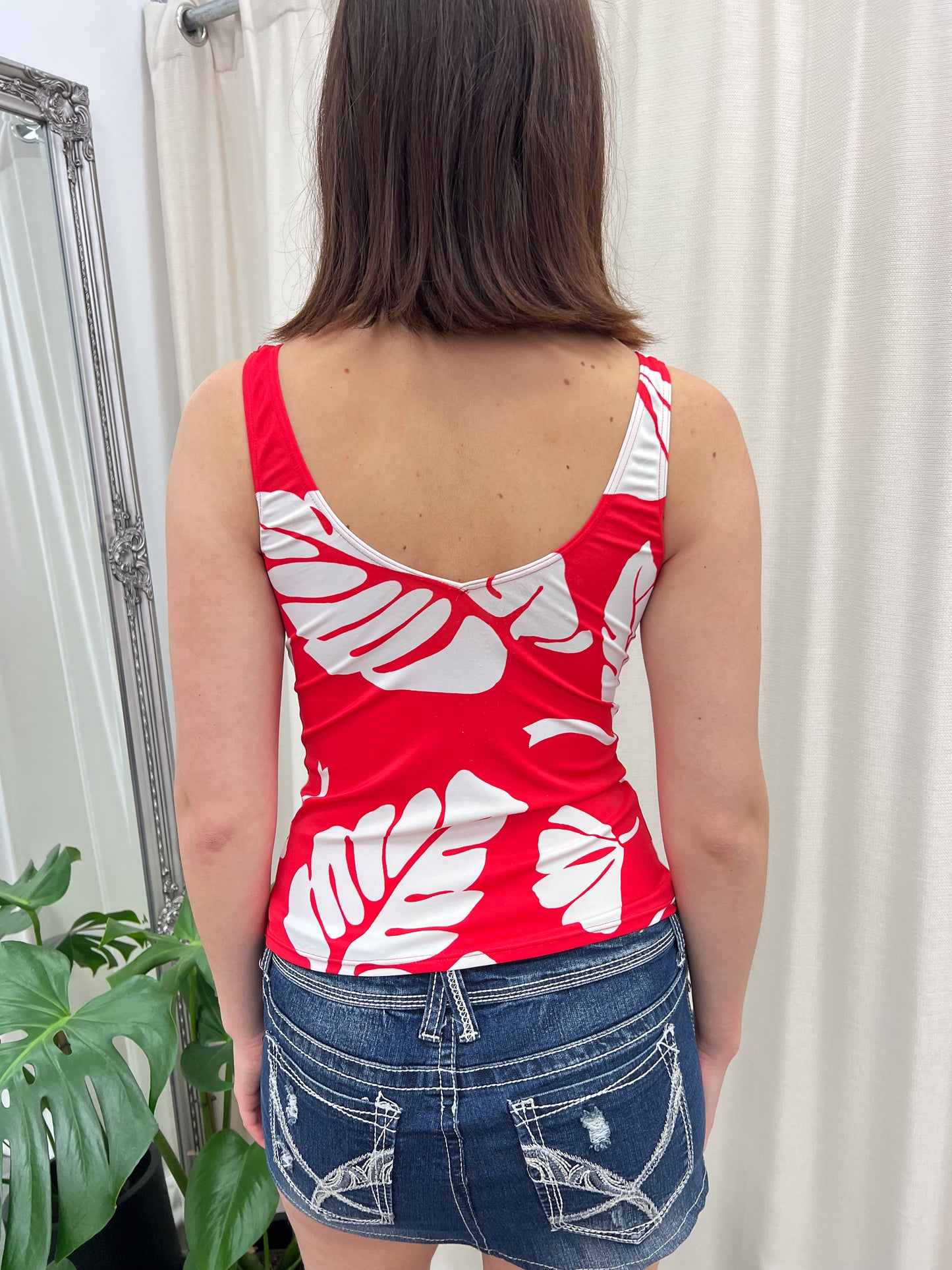 Red & White Tankini - Size XS