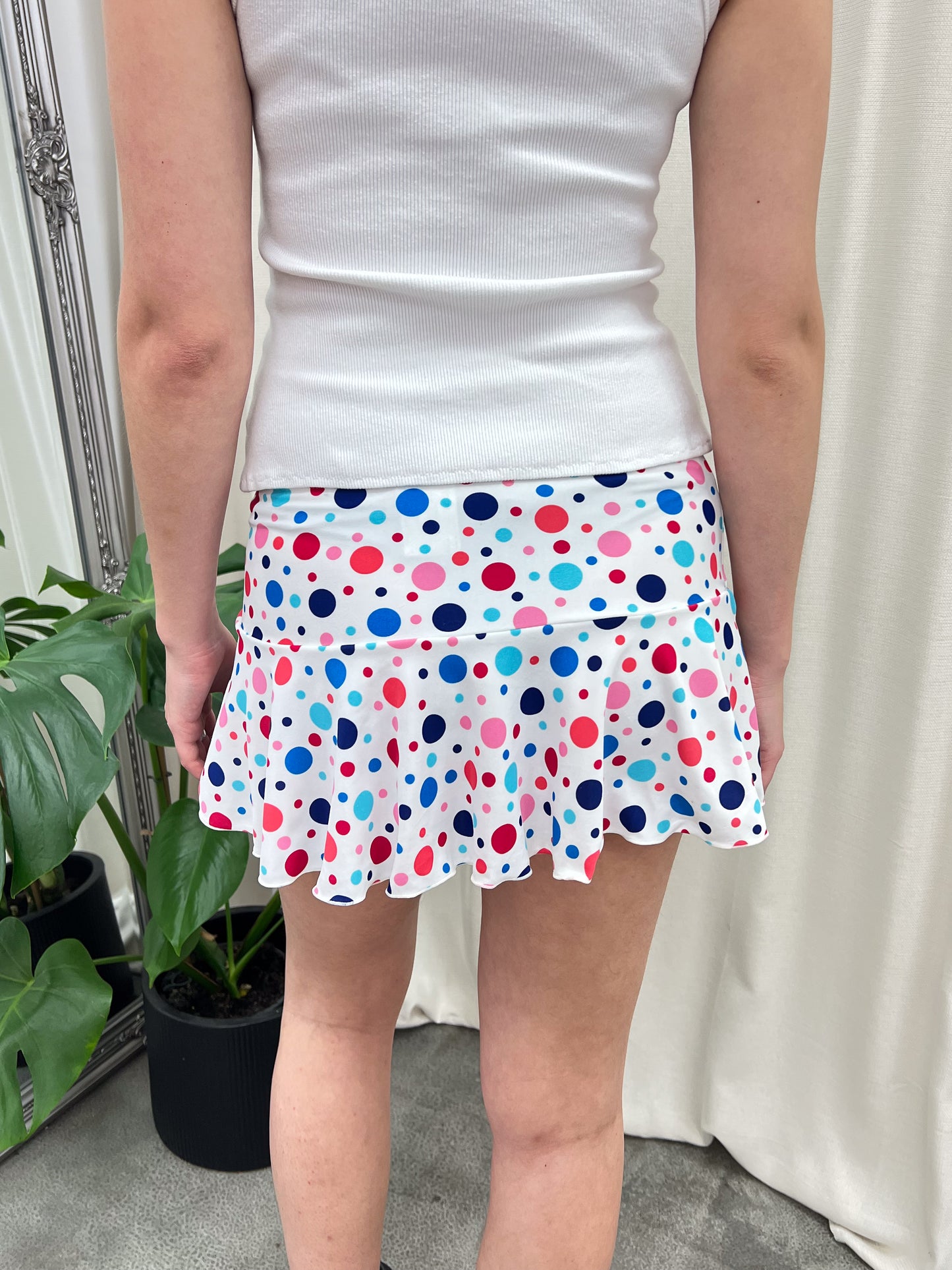 Polka Dot Swim Skirt - Size S