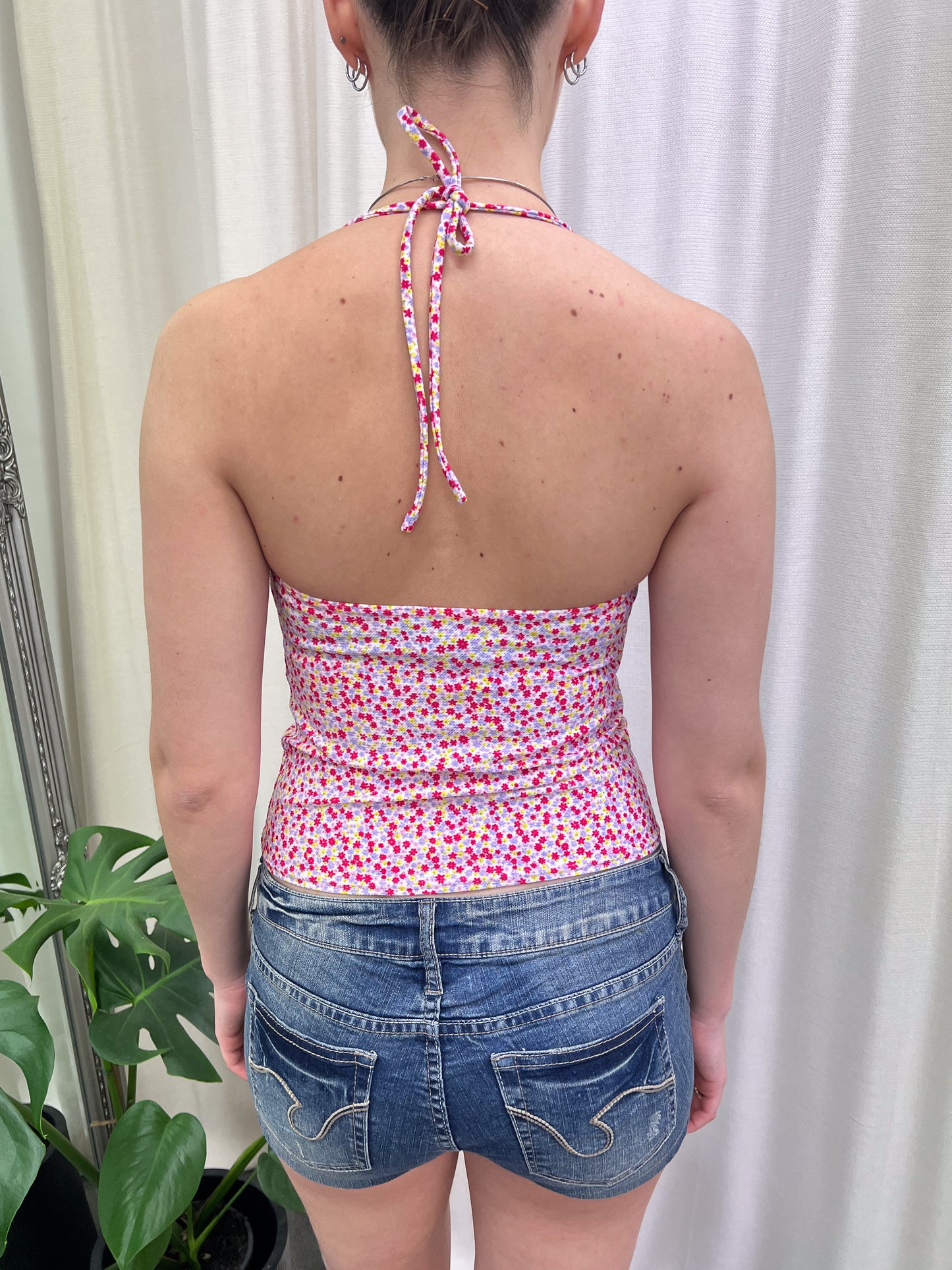 Pink Floral Tankini - Size Extra Small