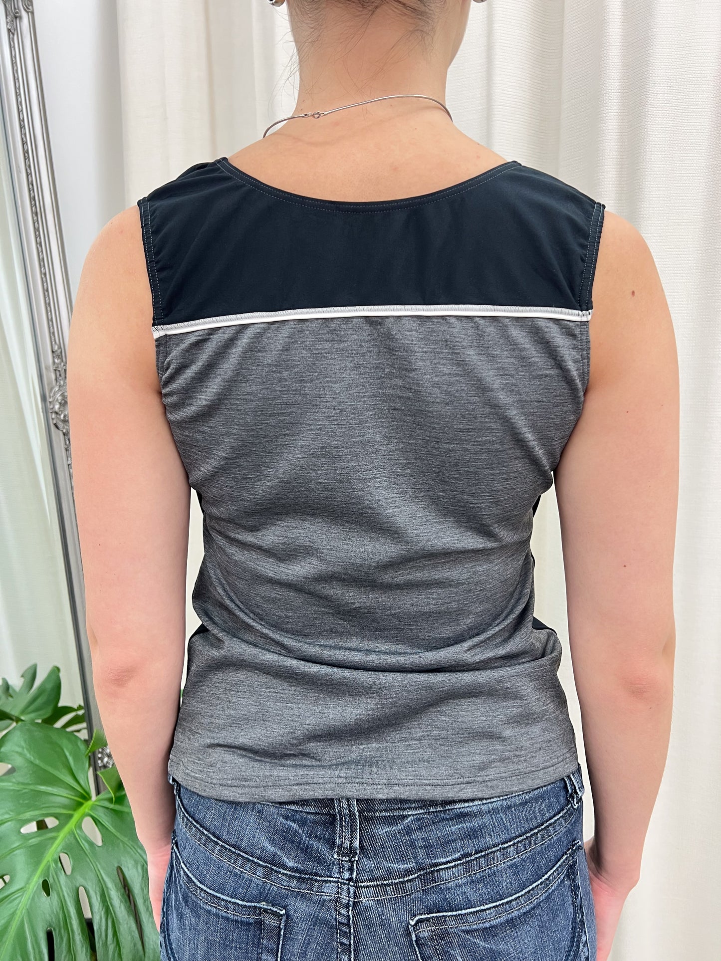 Grey & Black Sports Tank