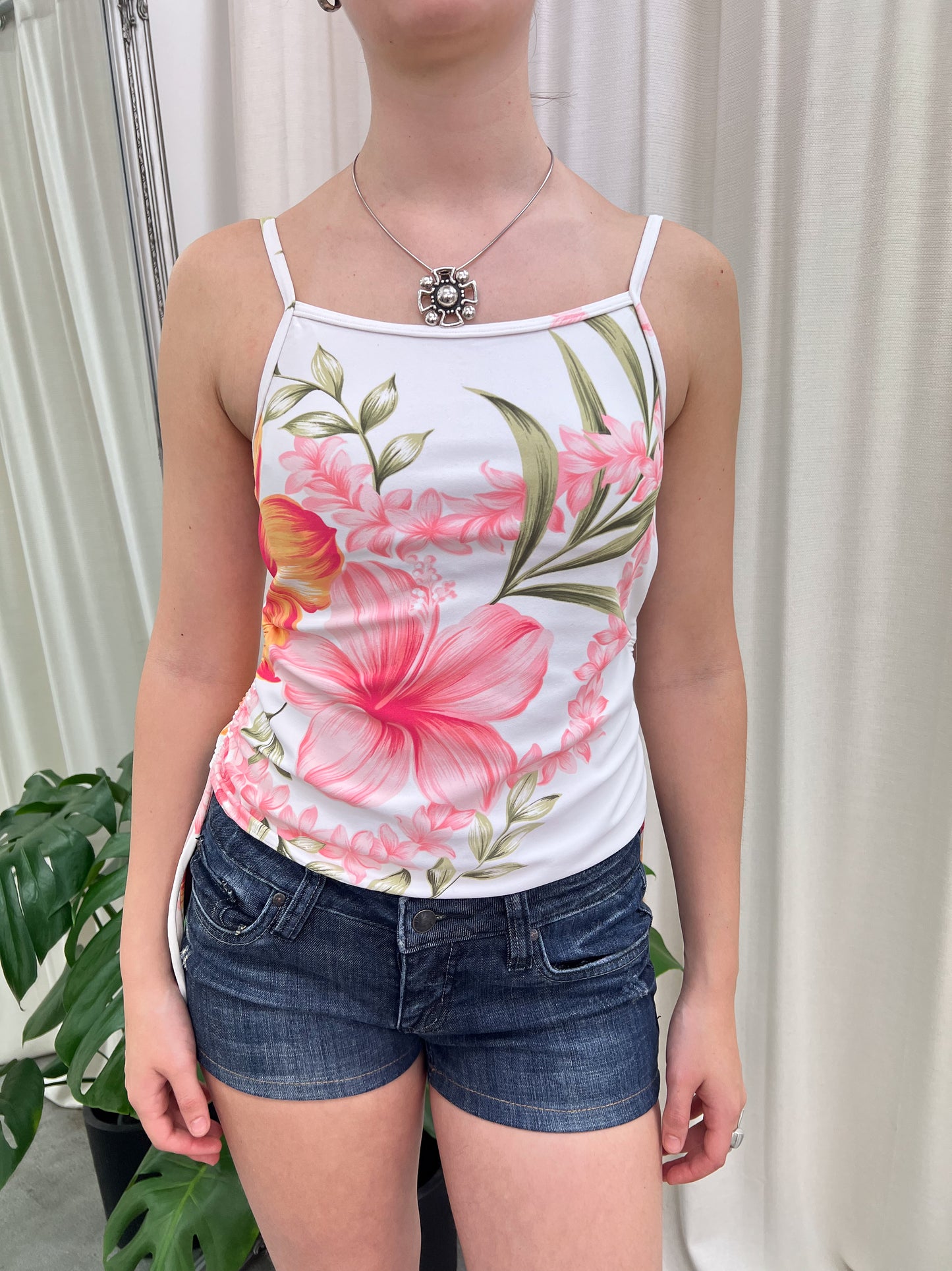 White Hibiscus Tankini