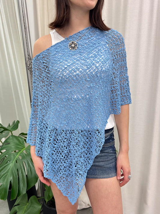 Festival Poncho - Sky Blue