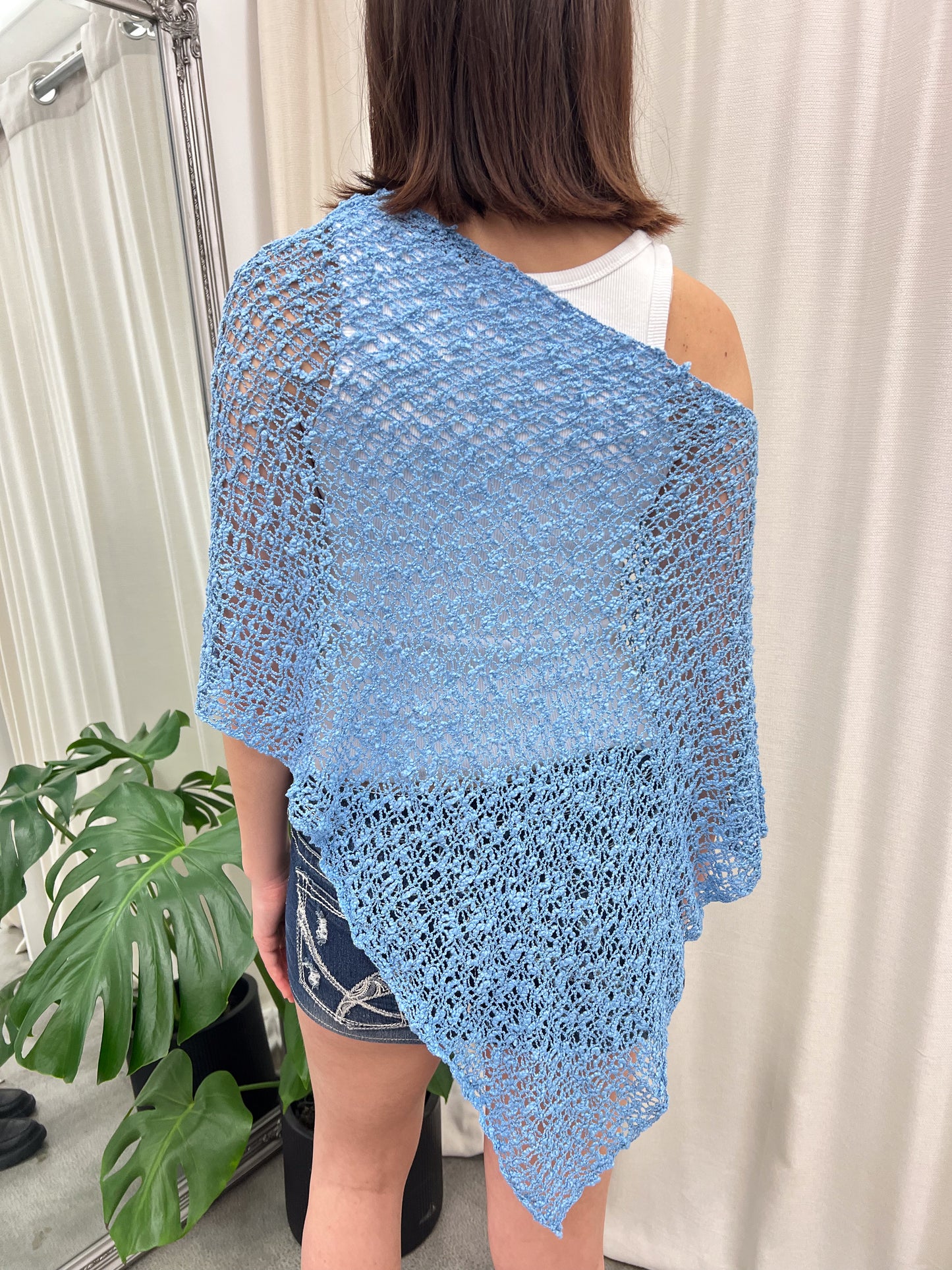 Festival Poncho - Sky Blue