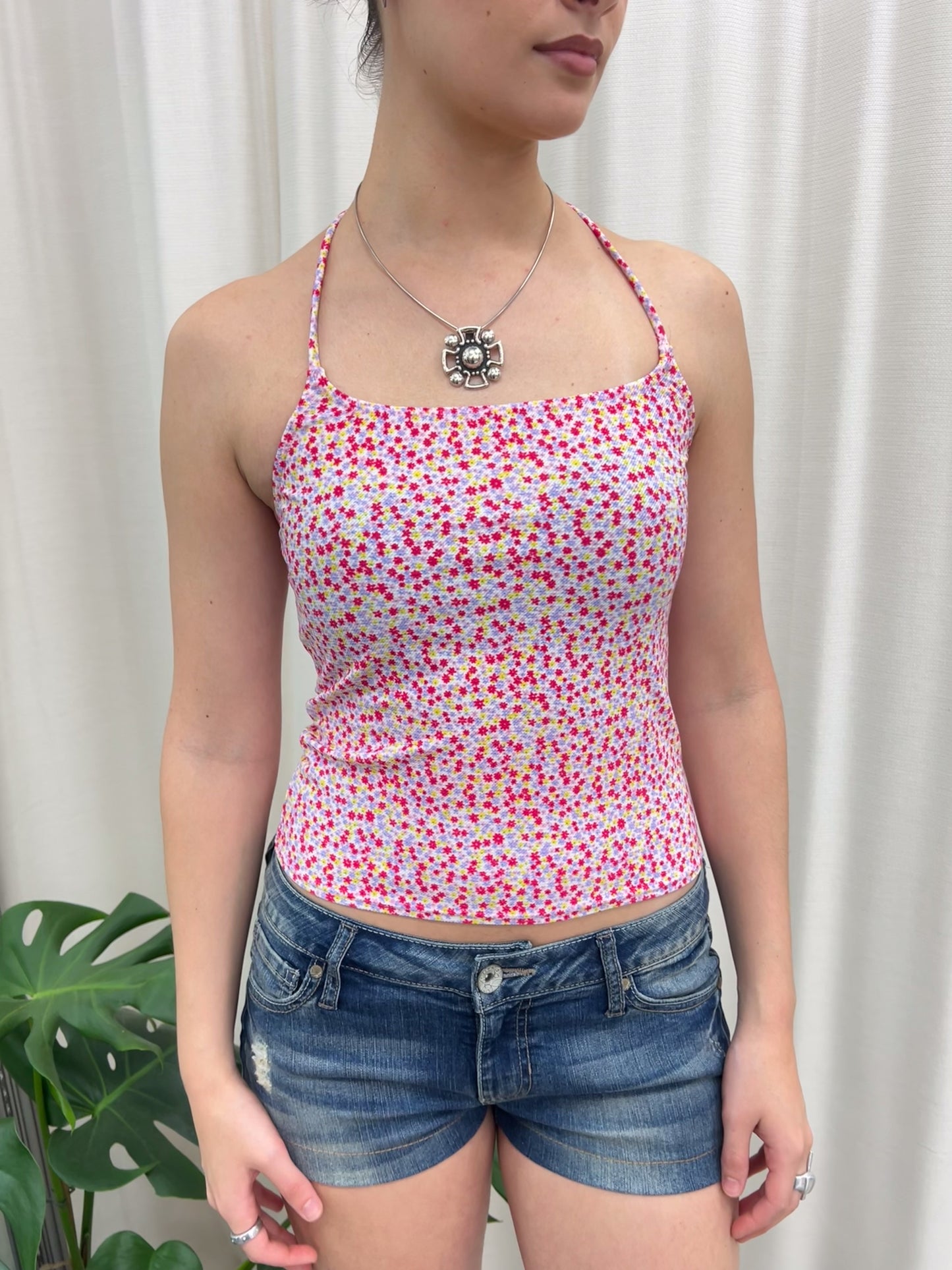 Pink Floral Tankini - Size Extra Small