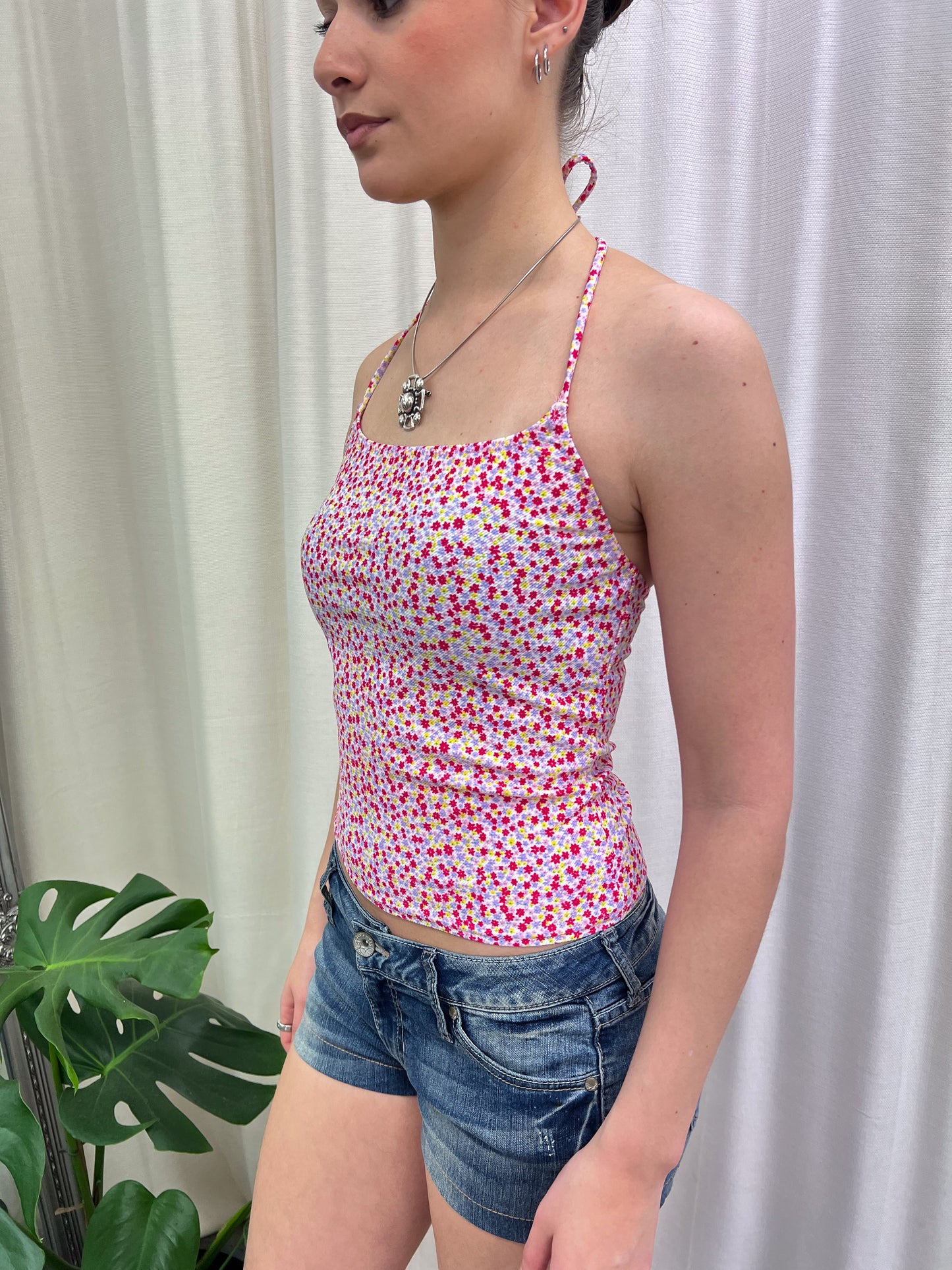 Pink Floral Tankini - Size Extra Small