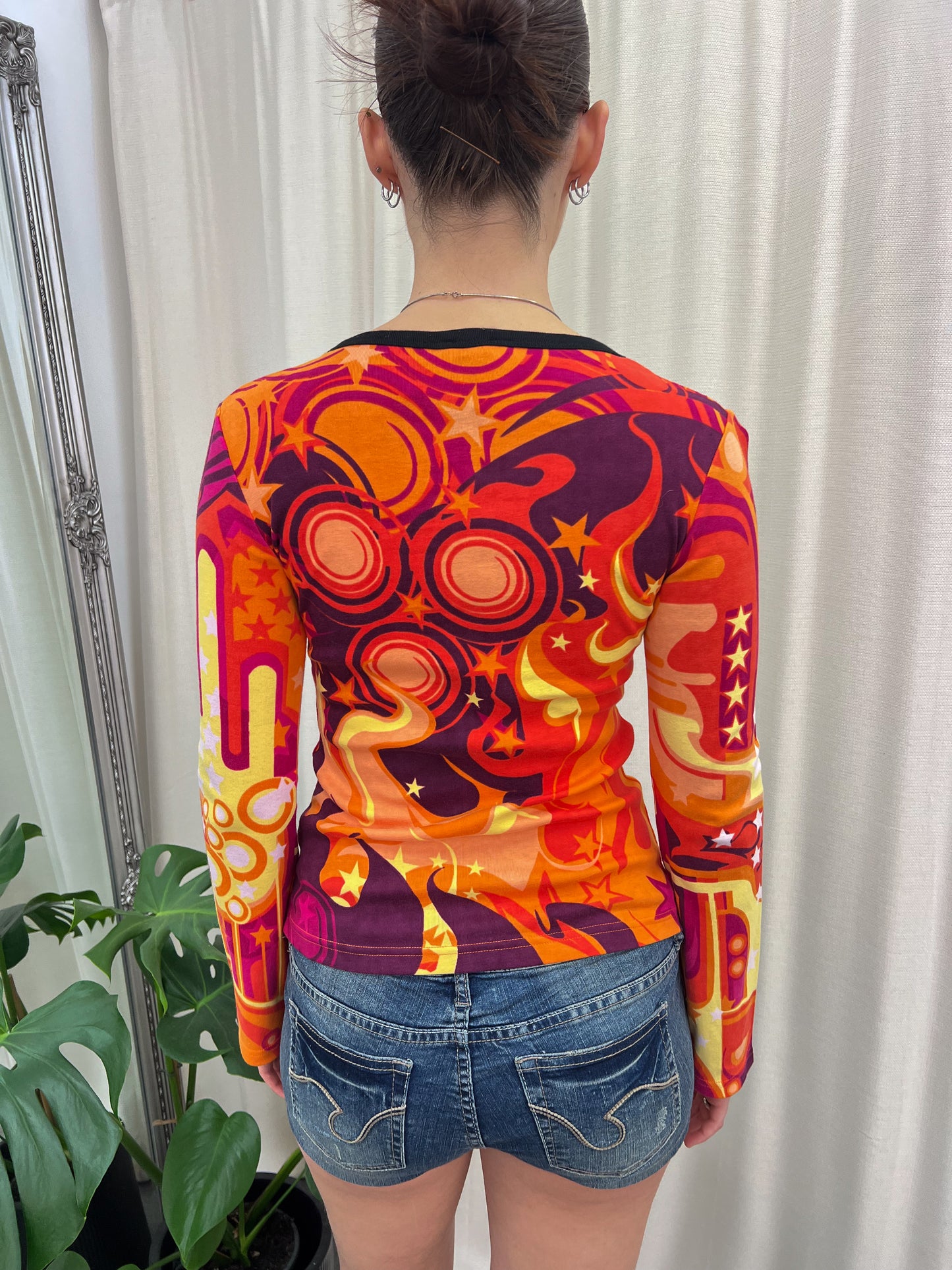 Pink Graphic Long Sleeve - Size Small