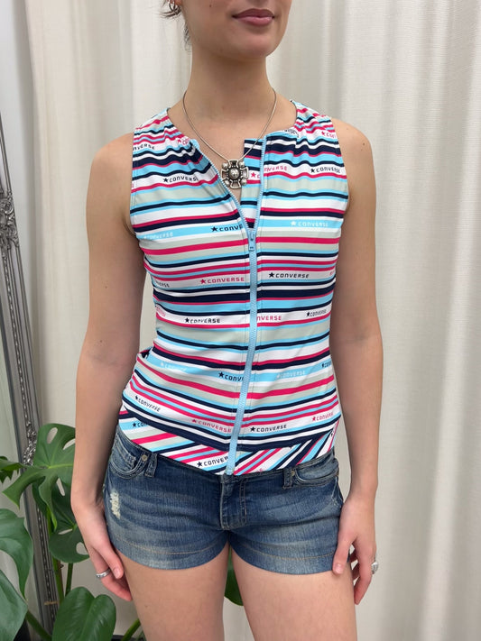 Striped Converse Sports Tank - Size Small