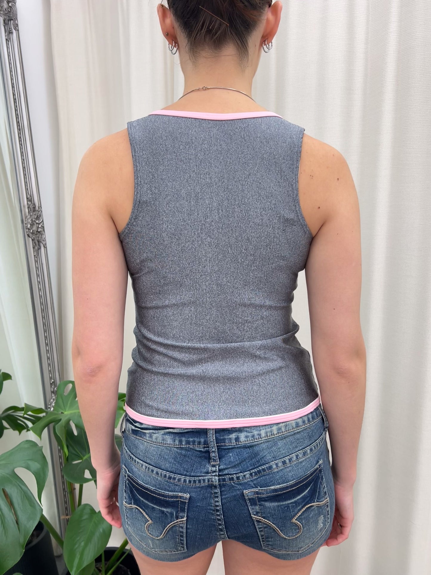 Pink & Grey Ellesse Sports Tank - Size Small