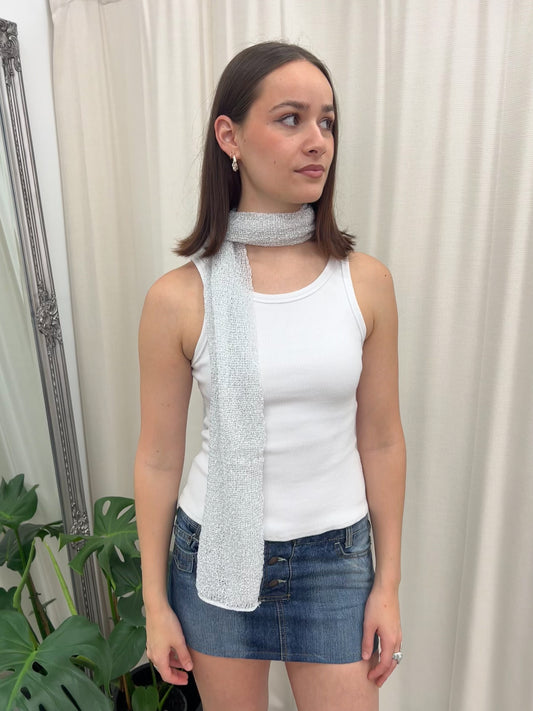 Festival Scarf - Silver Lurex