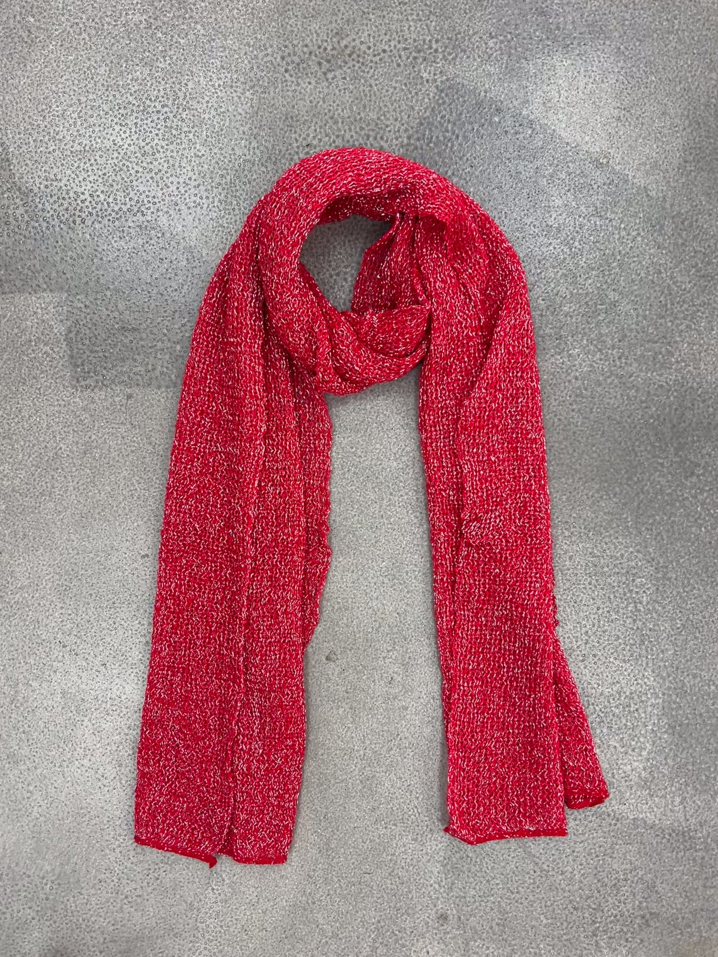 Festival Scarf - Red Lurex