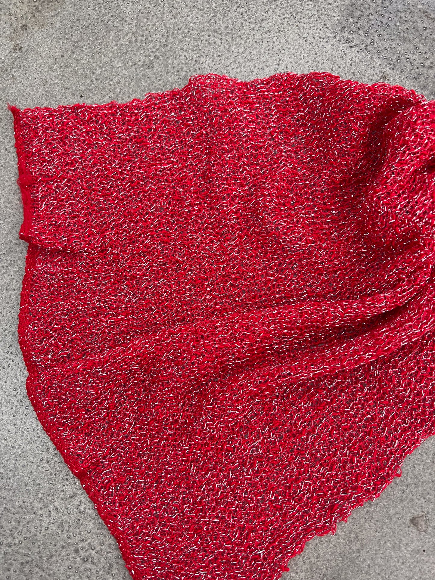 Festival Scarf - Red Lurex
